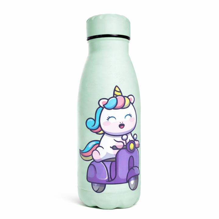 Unicorn Magic Stainless Steel Water Bottle – Mint Green (500 ML)