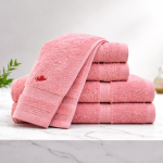 Luxury Soft Cotton Bath Towel – Pink | Super Absorbent & Quick Dry