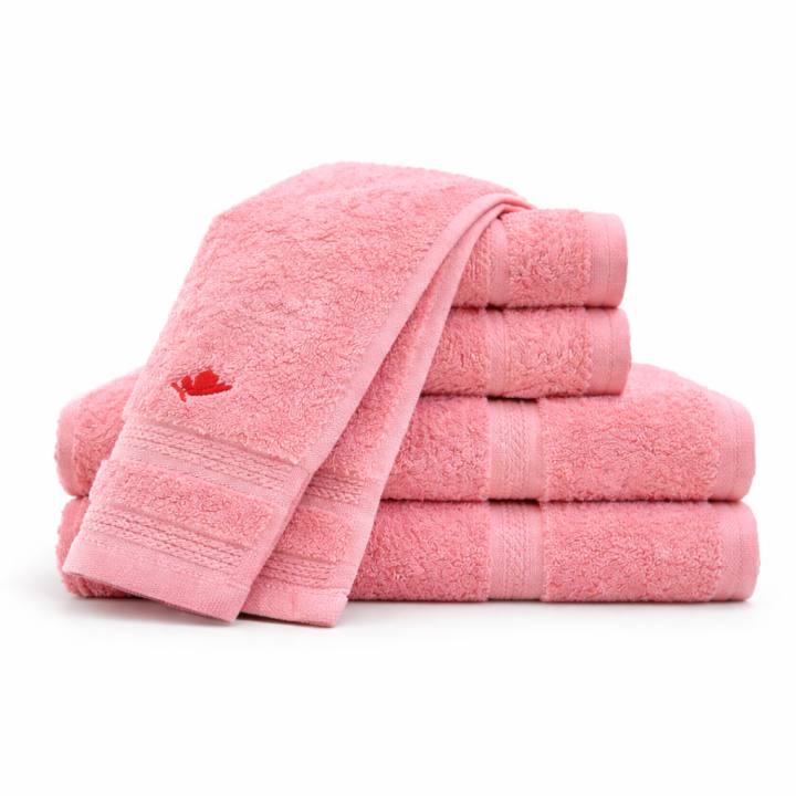 Luxury Soft Cotton Bath Towel – Pink | Super Absorbent & Quick Dry