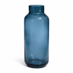 OceanMist Tall Blue Glass Decorative Vase