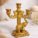 Royal Heritage Elephant Gold Candelabra
