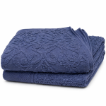 Royal Navy Jacquard Bath Towel – Premium Cotton Luxury Collection