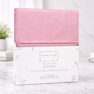 Spread Spain Yoga Life 500 TC Italian Cotton Bedsheet Set – Blush Pink