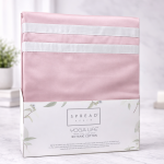 Spread Spain Yoga Life Botanic Cotton Bedsheet Set – Blush Pink